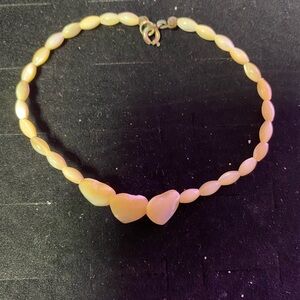 Elegant Cream Heart Necklace